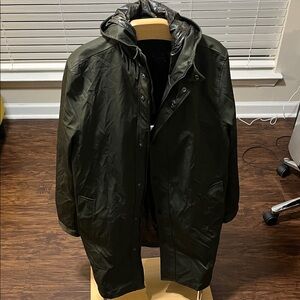 Banana Republic Men's Dark Green Raincoat